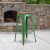 Flash Furniture CH-31320-30-GN-WD-GG 30" Green Metal Barstool with Square Wood Seat addl-1