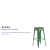 Flash Furniture CH-31320-30-GN-WD-GG 30" Green Metal Barstool with Square Wood Seat addl-4