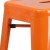 Flash Furniture CH-31320-30-OR-GG 30" Orange Metal Indoor/Outdoor Barstool with Square Seat addl-7