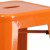 Flash Furniture CH-31320-30-OR-GG 30" Orange Metal Indoor/Outdoor Barstool with Square Seat addl-8
