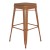 Flash Furniture CH-31320-30-OR-PL2T-GG 30" Orange Metal Indoor/Outdoor Barstool with Teak Poly Resin Wood Seat addl-2