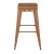 Flash Furniture CH-31320-30-OR-PL2T-GG 30" Orange Metal Indoor/Outdoor Barstool with Teak Poly Resin Wood Seat addl-9