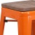 Flash Furniture CH-31320-30-OR-WD-GG 30" Orange Metal Barstool with Square Wood Seat addl-12