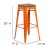 Flash Furniture CH-31320-30-OR-WD-GG 30" Orange Metal Barstool with Square Wood Seat addl-6