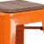 Flash Furniture CH-31320-30-OR-WD-GG 30" Orange Metal Barstool with Square Wood Seat addl-9