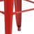Flash Furniture CH-31320-30-RED-GG 30" Red Metal Indoor/Outdoor Barstool with Square Seat addl-10