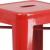 Flash Furniture CH-31320-30-RED-GG 30" Red Metal Indoor/Outdoor Barstool with Square Seat addl-9