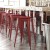 Flash Furniture CH-31320-30-RED-PL2R-GG 30" Red Metal Indoor/Outdoor Barstool with Red Poly Resin Wood Seat addl-1