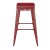Flash Furniture CH-31320-30-RED-PL2R-GG 30" Red Metal Indoor/Outdoor Barstool with Red Poly Resin Wood Seat addl-9