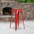 Flash Furniture CH-31320-30-RED-WD-GG 30" Red Metal Barstool with Square Wood Seat addl-1