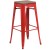 Flash Furniture CH-31320-30-RED-WD-GG 30" Red Metal Barstool with Square Wood Seat addl-2