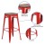 Flash Furniture CH-31320-30-RED-WD-GG 30" Red Metal Barstool with Square Wood Seat addl-5