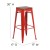 Flash Furniture CH-31320-30-RED-WD-GG 30" Red Metal Barstool with Square Wood Seat addl-6