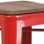Flash Furniture CH-31320-30-RED-WD-GG 30" Red Metal Barstool with Square Wood Seat addl-7
