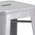 Flash Furniture CH-31320-30-SIL-GG 30" Silver Metal Indoor/Outdoor Barstool with Square Seat addl-11