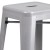 Flash Furniture CH-31320-30-SIL-GG 30" Silver Metal Indoor/Outdoor Barstool with Square Seat addl-9