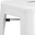 Flash Furniture CH-31320-30-WH-GG 30" White Metal Indoor/Outdoor Barstool with Square Seat addl-11