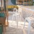 Flash Furniture CH-31320-30-WH-GG 30" White Metal Indoor/Outdoor Barstool with Square Seat addl-1