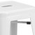 Flash Furniture CH-31320-30-WH-GG 30" White Metal Indoor/Outdoor Barstool with Square Seat addl-7
