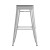 Flash Furniture CH-31320-30-WH-PL2G-GG 30" White Metal Indoor/Outdoor Barstool with Gray Poly Resin Wood Seat addl-10
