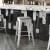 Flash Furniture CH-31320-30-WH-PL2G-GG 30" White Metal Indoor/Outdoor Barstool with Gray Poly Resin Wood Seat addl-8