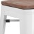 Flash Furniture CH-31320-30-WH-WD-GG 30" White Metal Barstool with Square Wood Seat addl-12