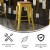 Flash Furniture CH-31320-30-YL-PL2T-GG 30" Yellow Metal Indoor/Outdoor Barstool with Teak Poly Resin Wood Seat addl-4