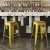 Flash Furniture CH-31320-30-YL-PL2T-GG 30" Yellow Metal Indoor/Outdoor Barstool with Teak Poly Resin Wood Seat addl-7