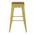 Flash Furniture CH-31320-30-YL-PL2T-GG 30" Yellow Metal Indoor/Outdoor Barstool with Teak Poly Resin Wood Seat addl-9