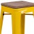 Flash Furniture CH-31320-30-YL-WD-GG 30" Yellow Metal Barstool with Square Wood Seat addl-10