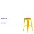 Flash Furniture CH-31320-30-YL-WD-GG 30" Yellow Metal Barstool with Square Wood Seat addl-4