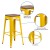 Flash Furniture CH-31320-30-YL-WD-GG 30" Yellow Metal Barstool with Square Wood Seat addl-5