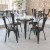 Flash Furniture CH-31330-2-30-BK-GG 23.75" Square Black Metal Indoor/Outdoor Table Set with 2 Stack Chairs addl-1