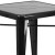 Flash Furniture CH-31330-2-30-BK-GG 23.75" Square Black Metal Indoor/Outdoor Table Set with 2 Stack Chairs addl-4