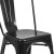 Flash Furniture CH-31330-2-30-BK-GG 23.75" Square Black Metal Indoor/Outdoor Table Set with 2 Stack Chairs addl-7