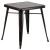 Flash Furniture CH-31330-2-30-BQ-GG 23.75" Square Black-Antique Gold Metal Indoor/Outdoor Table Set with 2 Stack Chairs addl-3