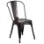 Flash Furniture CH-31330-2-30-BQ-GG 23.75" Square Black-Antique Gold Metal Indoor/Outdoor Table Set with 2 Stack Chairs addl-4