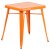 Flash Furniture CH-31330-2-30-OR-GG 23.75" Square Orange Metal Indoor/Outdoor Table Set with 2 Stack Chairs addl-3