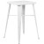 Flash Furniture CH-31330B-2-30GB-WH-GG23.75" Square White Metal Indoor/Outdoor Bar Table Set with 2 Stools with Backs addl-3
