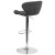 Flash Furniture CH-321-BKFAB-GG Contemporary Charcoal Fabric Adjustable Height Barstool with Curved Back and Chrome Base addl-6