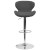 Flash Furniture CH-321-BKFAB-GG Contemporary Charcoal Fabric Adjustable Height Barstool with Curved Back and Chrome Base addl-9