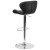 Flash Furniture CH-321-BK-GG Contemporary Black Vinyl Adjustable Height Barstool with Curved Back and Chrome Base addl-6