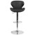 Flash Furniture CH-321-BK-GG Contemporary Black Vinyl Adjustable Height Barstool with Curved Back and Chrome Base addl-9