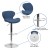 Flash Furniture CH-321-BLFAB-GG Contemporary Blue Fabric Adjustable Height Barstool with Curved Back and Chrome Base addl-3