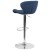 Flash Furniture CH-321-BLFAB-GG Contemporary Blue Fabric Adjustable Height Barstool with Curved Back and Chrome Base addl-5