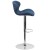 Flash Furniture CH-321-BLFAB-GG Contemporary Blue Fabric Adjustable Height Barstool with Curved Back and Chrome Base addl-7