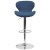 Flash Furniture CH-321-BLFAB-GG Contemporary Blue Fabric Adjustable Height Barstool with Curved Back and Chrome Base addl-8