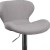 Flash Furniture CH-321-GYFAB-GG Contemporary Gray Fabric Adjustable Height Barstool with Curved Back and Chrome Base addl-10