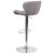 Flash Furniture CH-321-GYFAB-GG Contemporary Gray Fabric Adjustable Height Barstool with Curved Back and Chrome Base addl-6