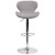 Flash Furniture CH-321-GYFAB-GG Contemporary Gray Fabric Adjustable Height Barstool with Curved Back and Chrome Base addl-9